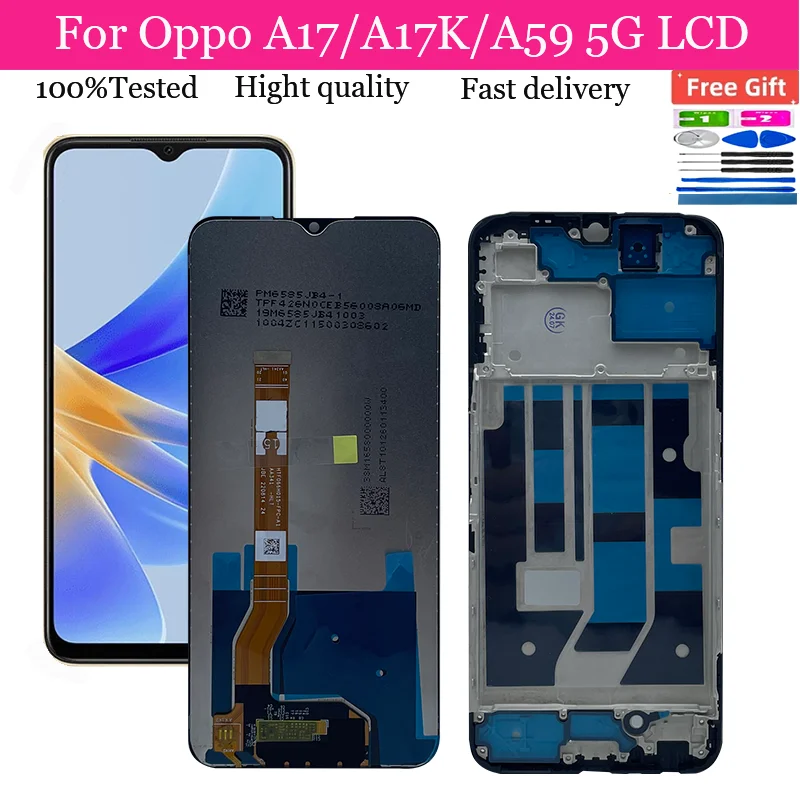 For OPPO A17 A17K A59 5G LCD Display Touch Screen Digitizer Assembly Replacement