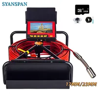 23MM Pipe Inspection Camera 16GB SD Card DVR Video Recording,SYANSPAN Sewer Drain Industrial Endoscope 8500MHA Battery 20/30/50M