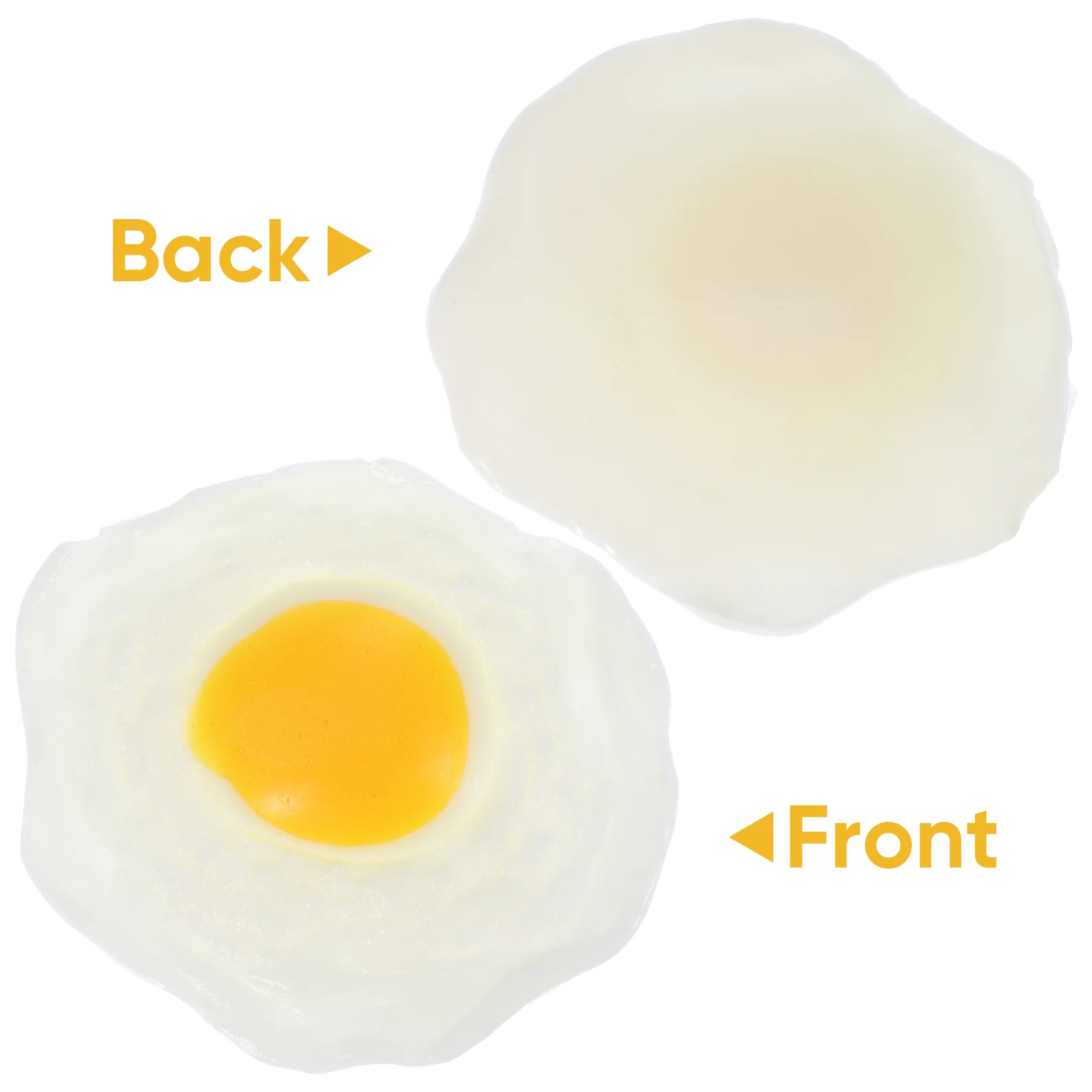 4 Pcs Poached Omelette Artificial Fried Eggs Tricky Toys Food Anti-stress Pracking Soft Glue Creative Vent