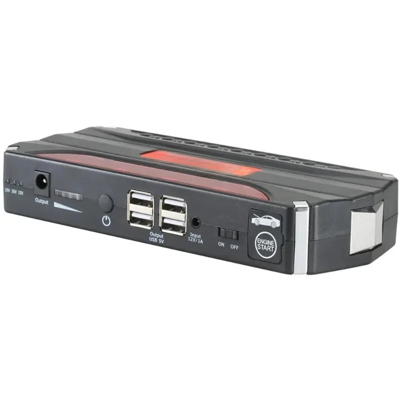 12V‑24V Truck & Car Jump Starter, Portable Battery Booster Power Bank, 1‑to‑3 USB Cable Included for Smartphone and Laptop