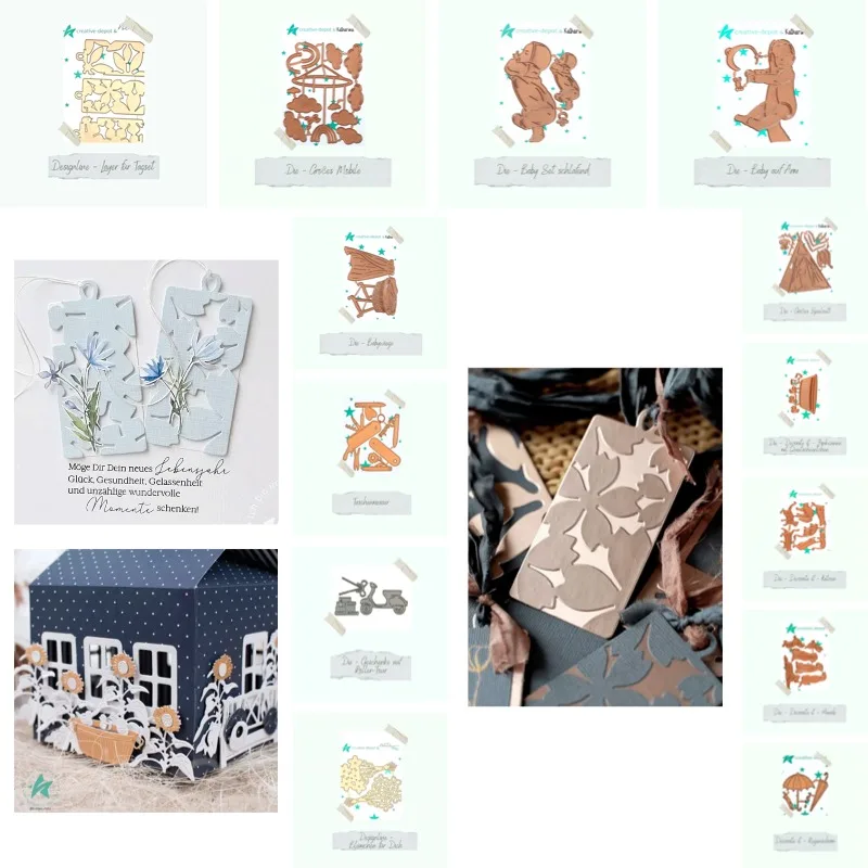 Basin Is Followed by a Duckling Craft Metal Cutting Dies Mold Strips Sheet Scrapbook Paper Craft Knife Mold Blade Punch Stencil