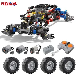 4WD Climbing Car Off-road Front Suspension System MOC Parts Kits 23798 15038 Tyre Compatible with LEGOed