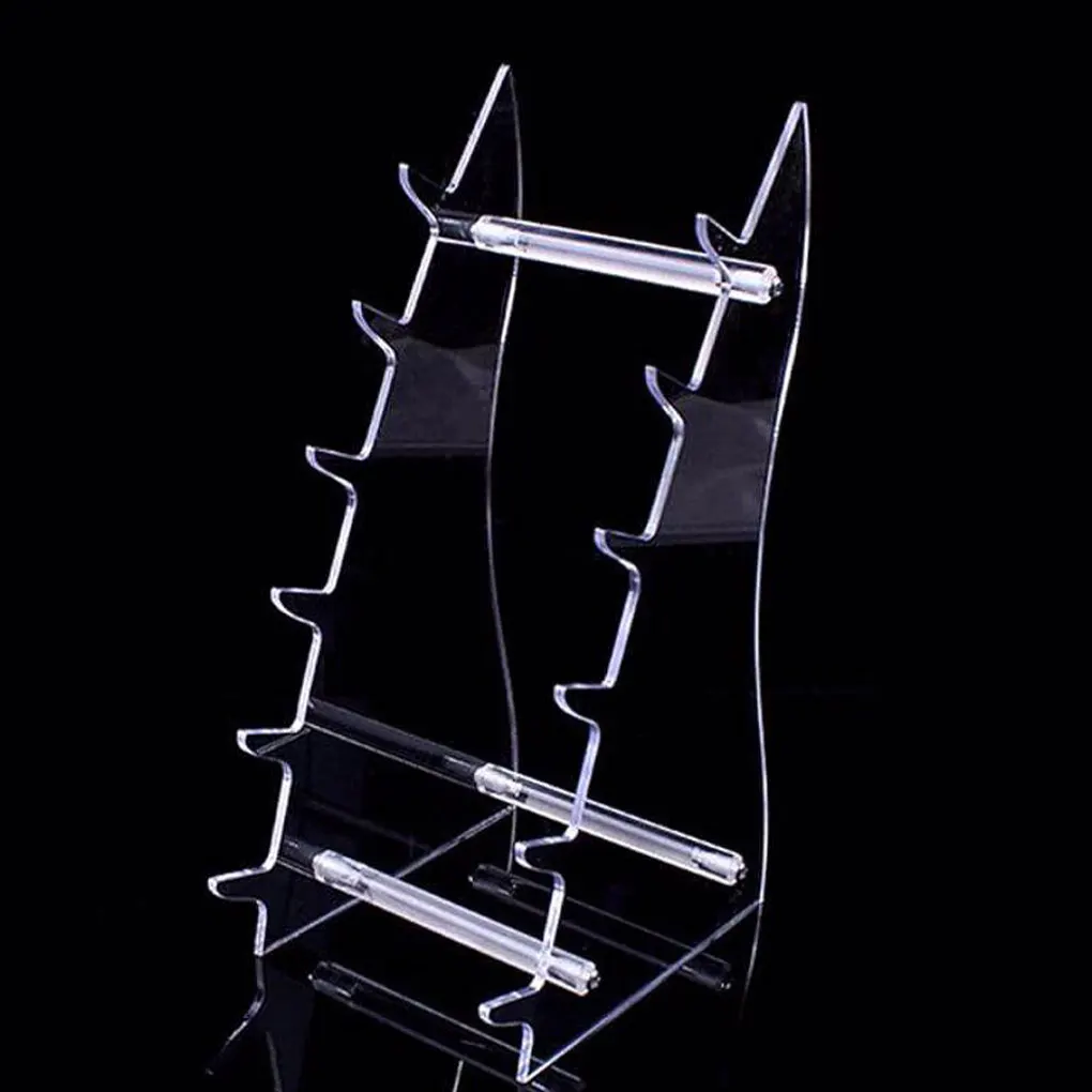 Transparent Knife Holder Home Acrylic 6 Slots Displaying Knives Holder fit  Folding Knife Rack Display Stand Knife Collectors view 5