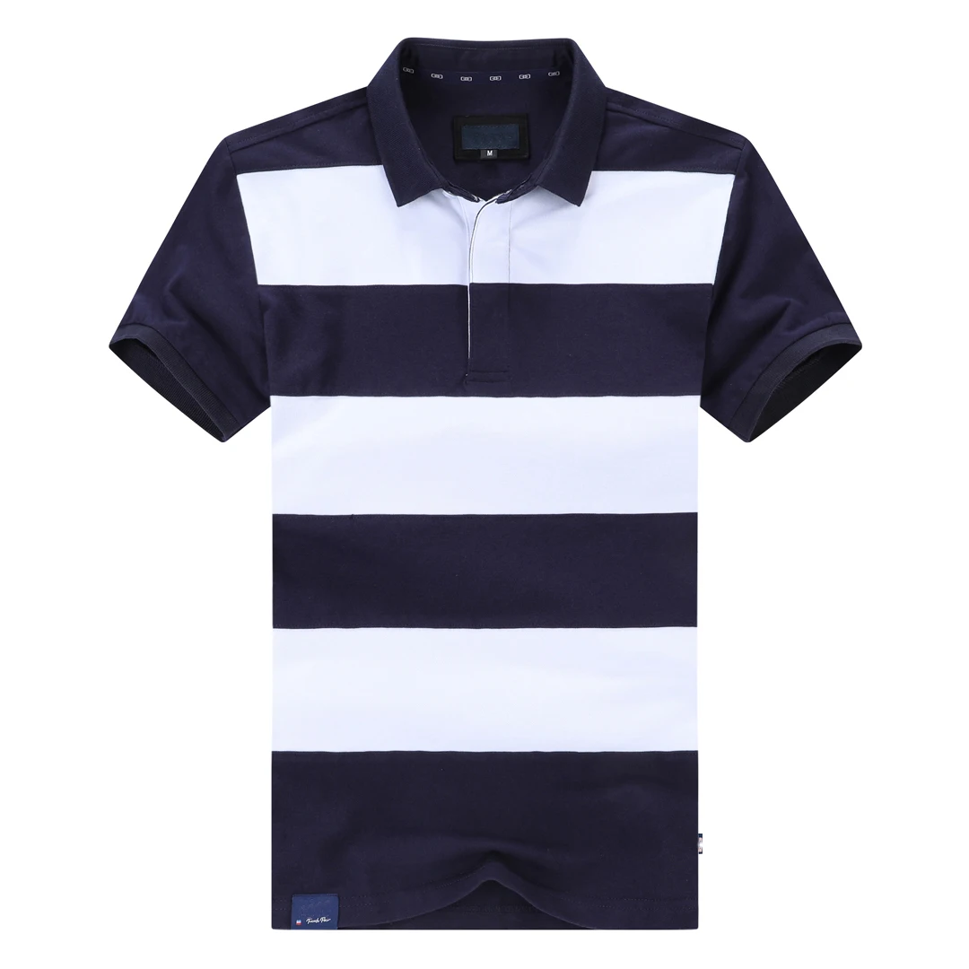 New Summer Striped Men's Polos Short Sleeve Del France Homme Polo Shirt Fashion Casual Strecthing  Big Size 3XL EP EP LOGO