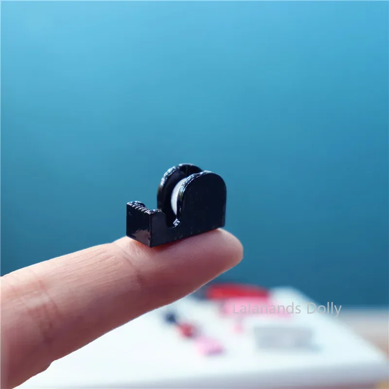 Doll House Mini Office Learning Stapler, Clip, Sealing Tape Model for Doll House Decorative Accessories