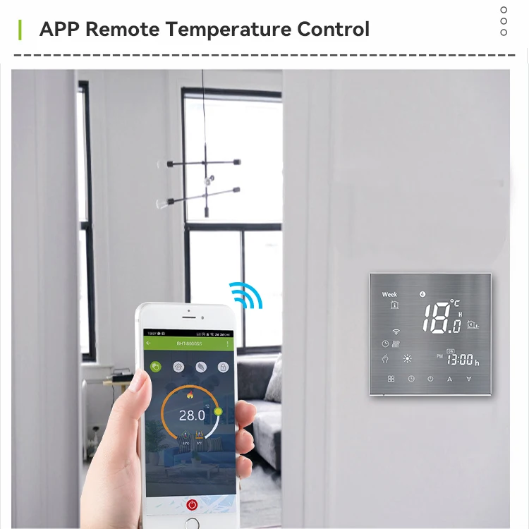 تصميم وحدة ملف مروحة تكييف الهواء وحدة التحكم في درجة الحرارة ترموستات الغرفة مع التطبيق