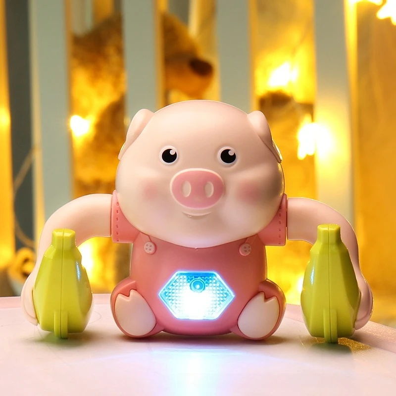 

ParentChild Rolling Pig DualMode Game LightMusic Party Toy Safe Material for 3-6 Year Olds