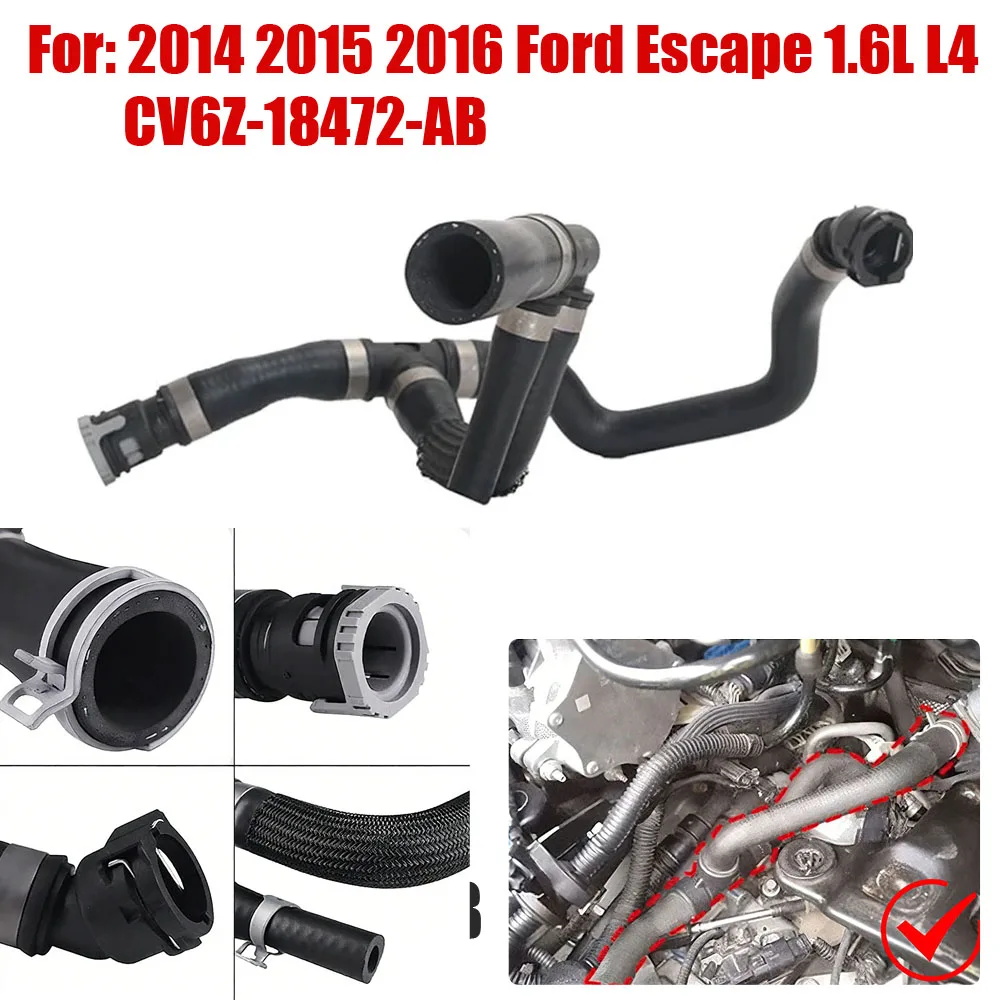 

Car HVAC Heater Hose Auto Radiator Pipe Repair Replacement Tube Accessories for 2014 2015 2016 Ford Escape 1.6L L4 CV6Z-18472-AB