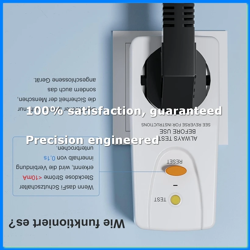 

2pack 16A Gfci Leakage Protection Plug Rcd Socket Home Circuit Breaker Cutout Switch Personal Protection Plug EU Plug-A79U