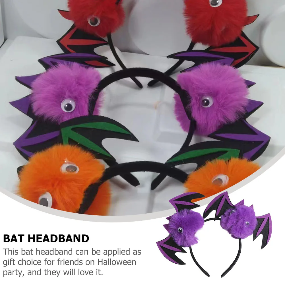 

Halloween Bat Headb Women Girls Hair Accessories Costume Purple Party Decorations Lightweight Comfortable Universal Size