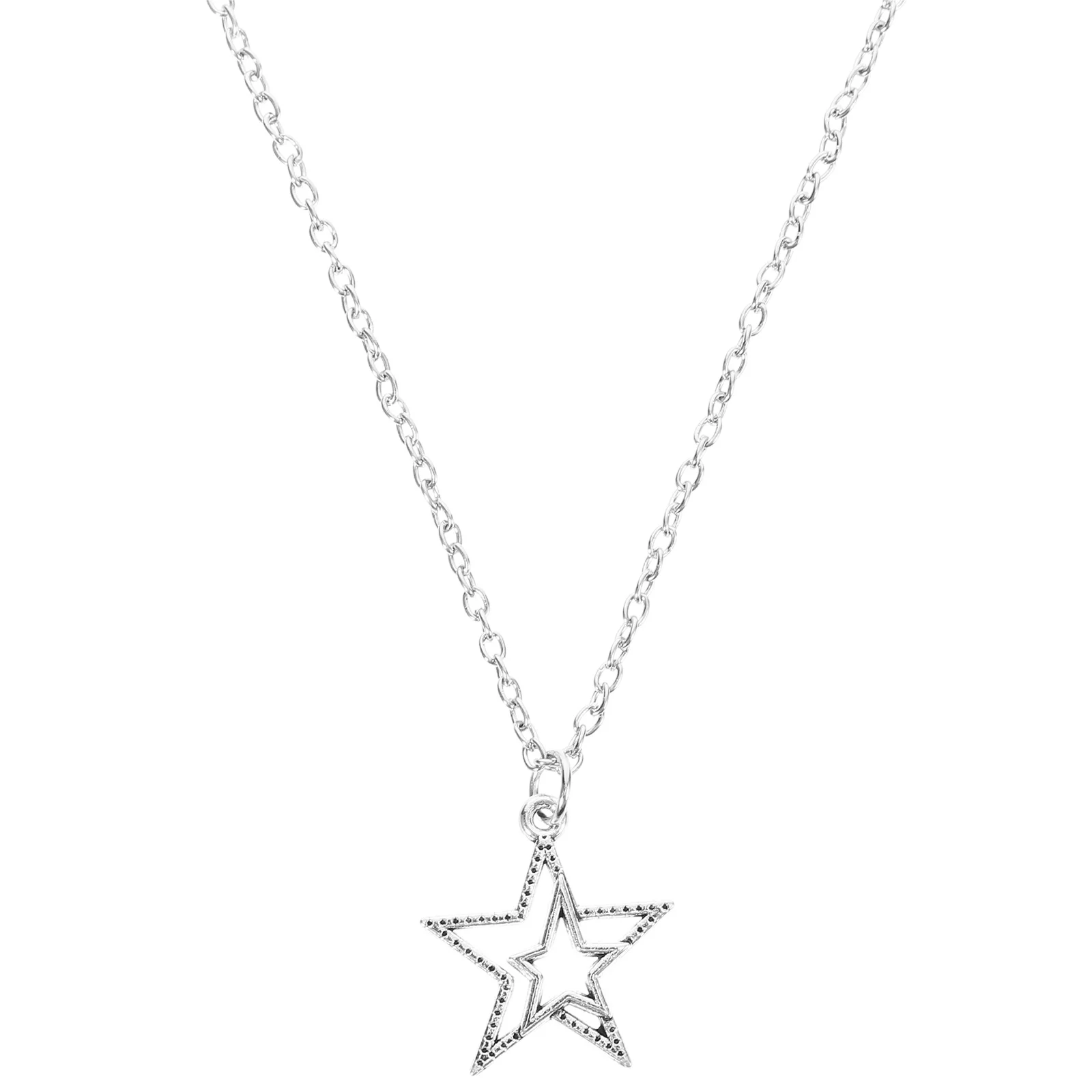 

Star Necklace Zinc Alloy Delicate Pendant Neck Chain Lightweight Jewelry Gift for Women Men Party Festival Decoration