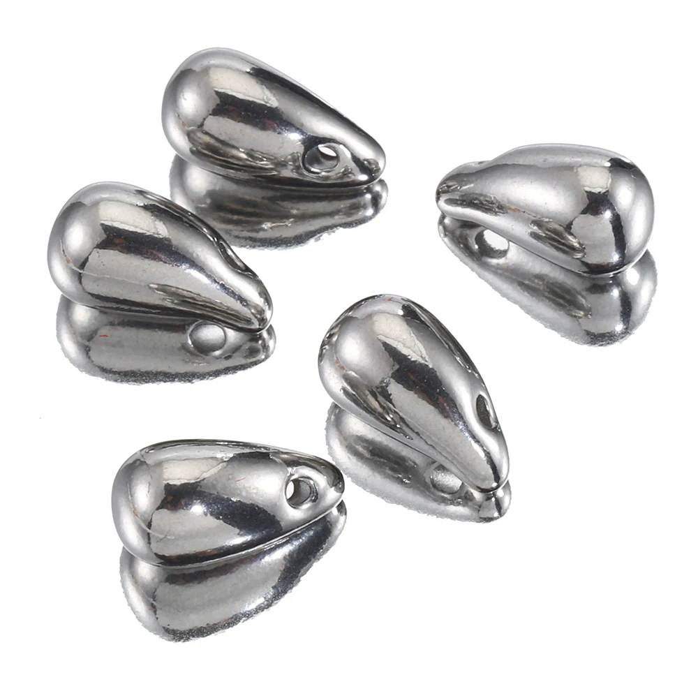 10pcs Stainless Steel Waterdrop Charms Pendants for Earrings Necklace Jewelry Making DIY Supplies Necklace Bulk Wholesale