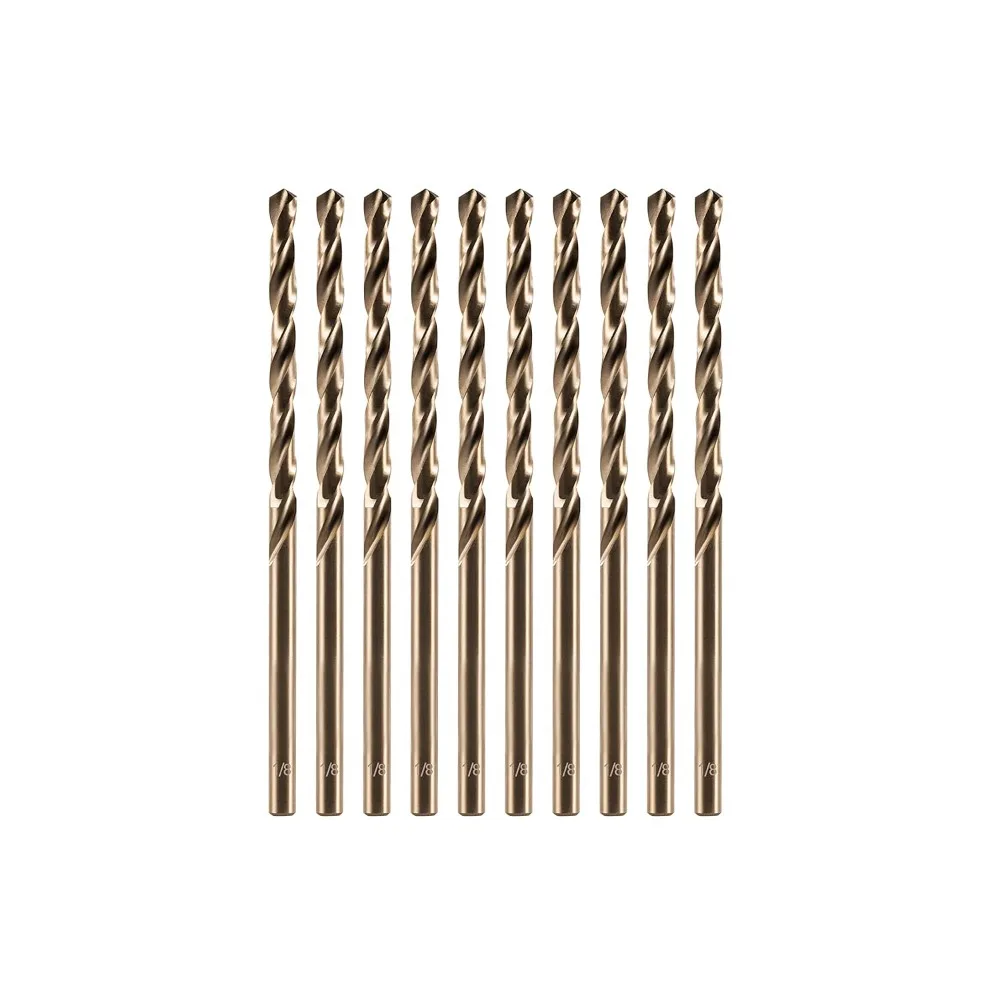 10Pcs 0.5-3.2mm HSS Twist Drill Bit Set for Rotary Tool Straight Shank Mini Drill Bit Set Hand Tool