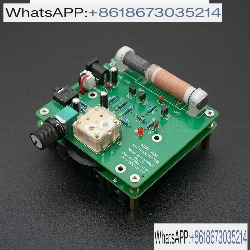 DIY Medium Wave Amplitude Modulated Radio Transmitter Kit Breadboard Test Version 1.21