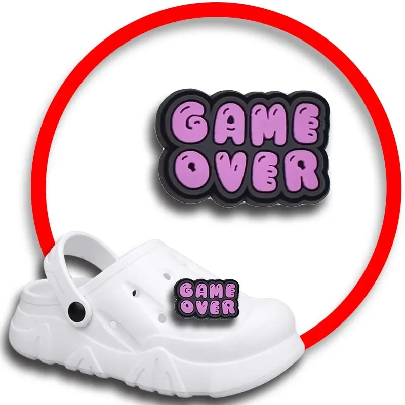 video game Shoe Charms for Crocs Sandals Women Clogs Pins Shoe Decorations Accessory Men Badges Girls Kids Shoes Accessories