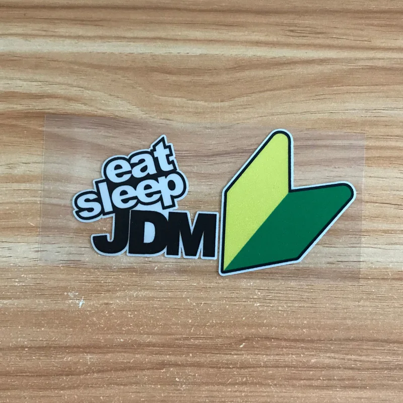 

Car Styling JDM Novice Eat Sleep Style Car Sticker Scratch HellaFlush Reflective for Auto Motorcycle Sticker Accessories