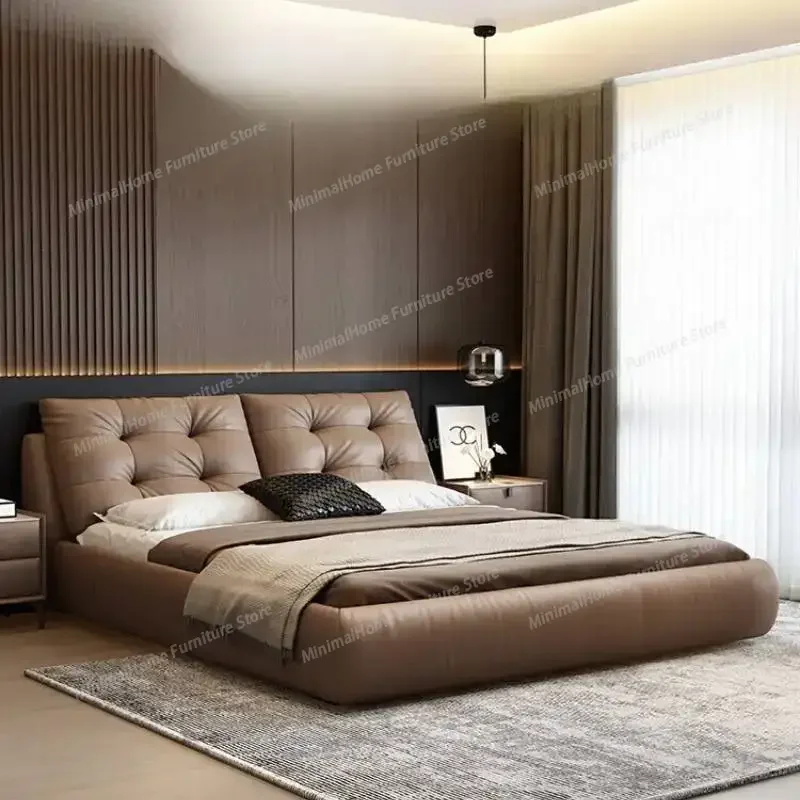 

Aesthetic Luxury Double Beds European Italian Style Modern Storage Boneless Beds Full Headboards Camas Matrimoniales Furniture