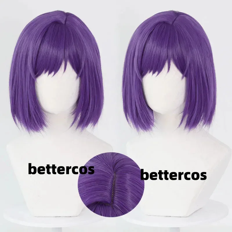 Mikage Reo Anime BLUE LOCK Cosplay 35Cm purple short hair Heat Resistant Synthetic +Wig cap FR;8F,;DKL