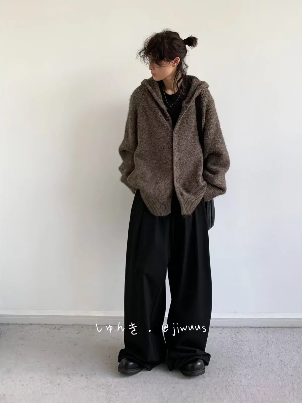 Retro Japanese Style Knitted Hoodie Cardigan Men's Loose Base Layer Top Lazy Outerwear Autumn Winter New Arrival Casual Wear