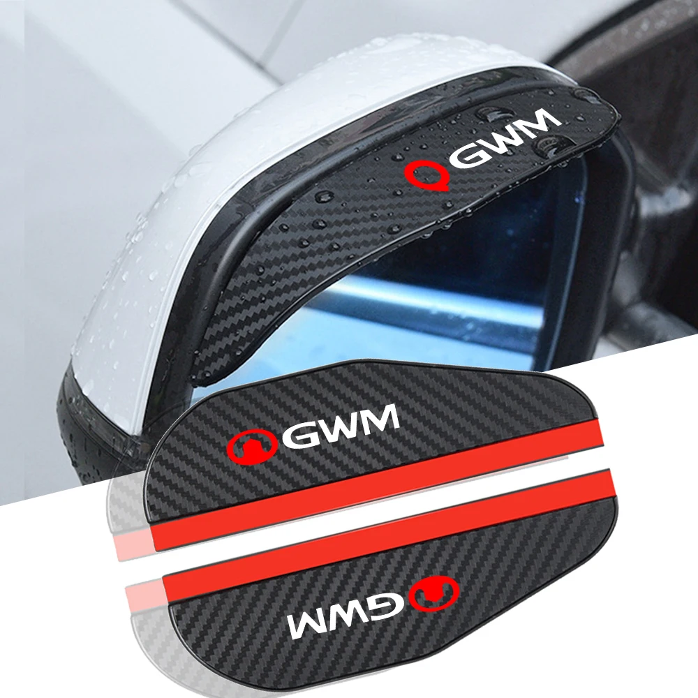 for GWM Great Wall POER m4 steed h5 jims tang 300 range  2pcs car Rearview mirror Carbon fiber Rain