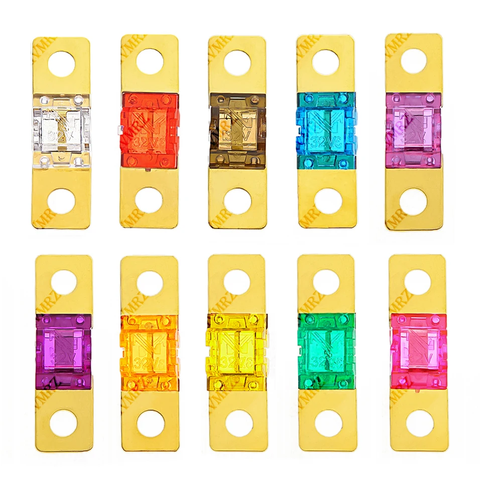 20A 30A 40A 50A 60A  ANS FUSE 70A 80A 100A 125A Gold Plated Stud Car Fuses 150A 175A ANL  Mini Car Stereo Audio AFS Fuse