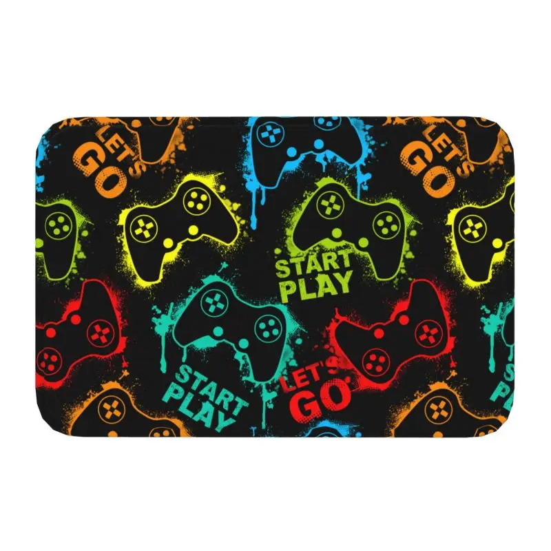 Game Controller Front Floor Door Entrance Mats Indoor Gamer Gift Kitchen Bath Doormat Bedroom Carpet Rug