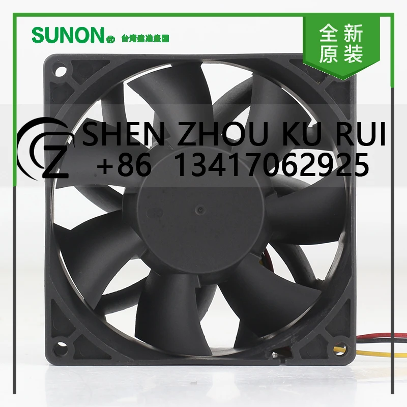 New Sunon 5V 24V 48V DC12V 12.5W AC EC 9038 90X90X38MM 9CM Double ball High Air capacity Server 3-wire PMD1209PMB1-A cooling fan