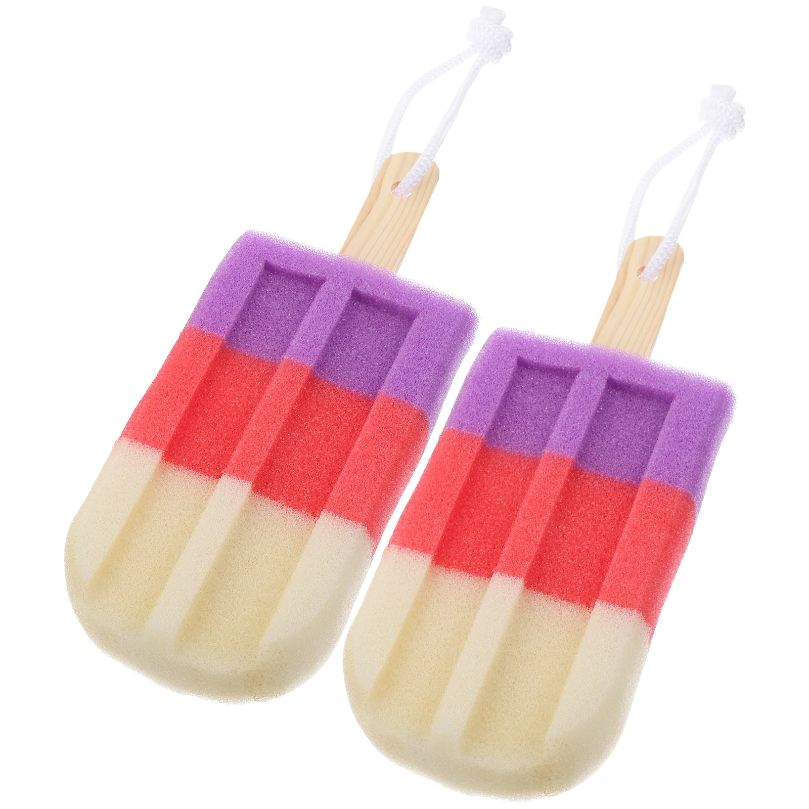 

2pcs IceCreamShapedBathBall SoftSpongeBodyExfoliator CuteShowerLoofah BathingTowel FoamMaker SkinCleanser BodyRubbingTowel