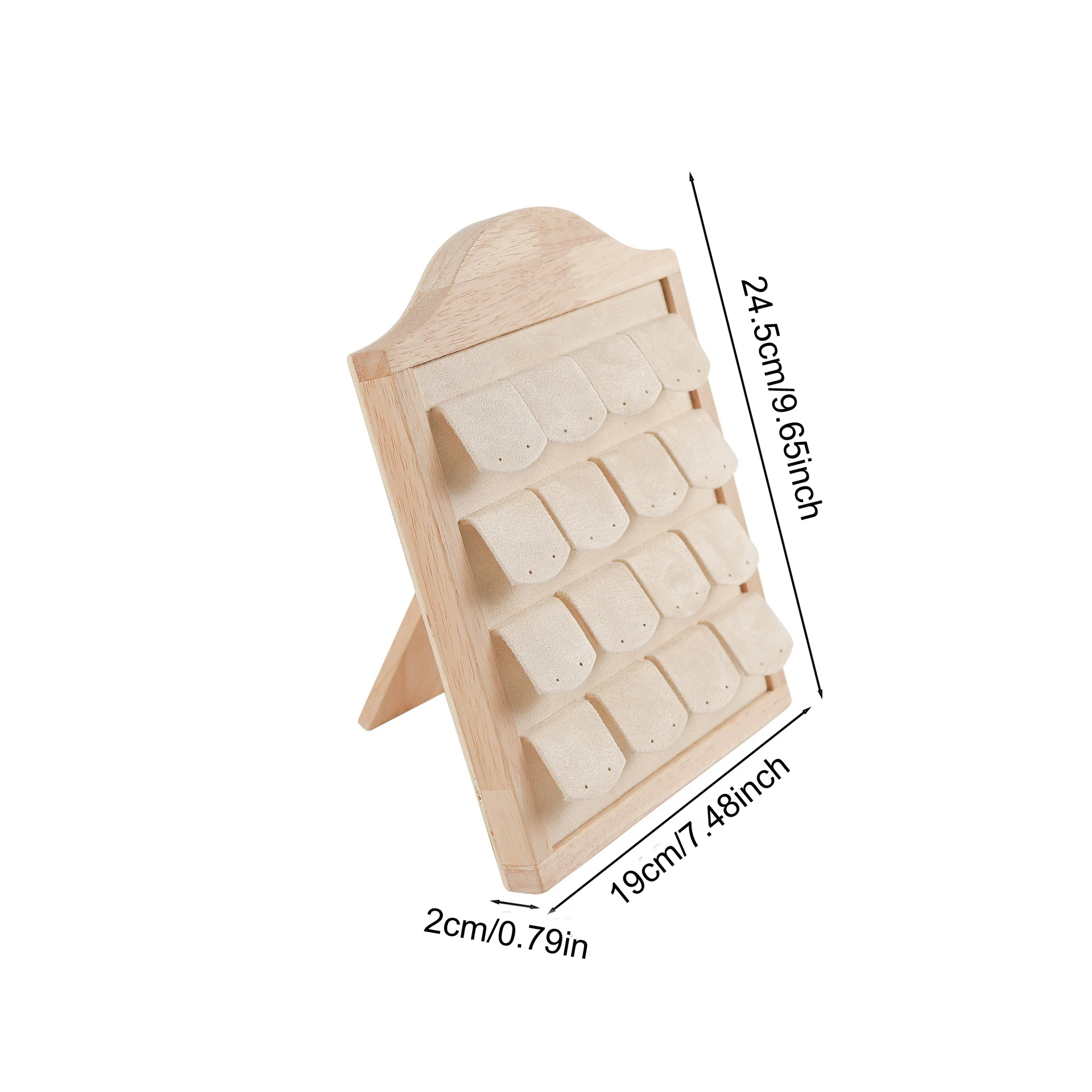 الأزياء العمودي الخشب المخملية الأقراط عرض موقف قرط الاذن المرصع خاتم رف التصوير عرض الدعائم لمتجر المنزل #4