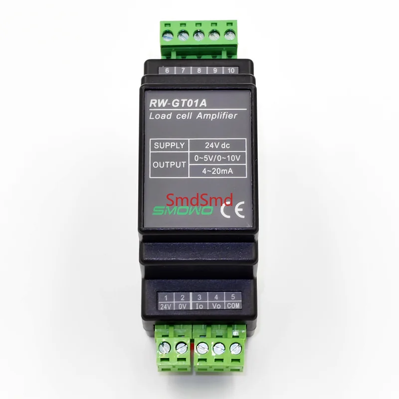 2mV/V Input Load Cell Amplifier Strain Gauge Weight Sensor Signal Transmitter Conditioner 4-20mA 0-10V 0-5V Output DIN Rail
