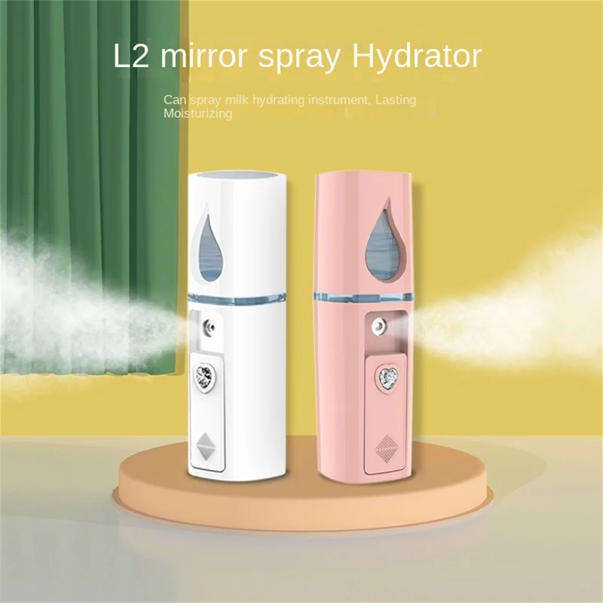 Nano Spray Water Refill Meter, Pulverizador pequeno, Umidificador portátil de beleza, Refrigerador facial a vapor, Carregamento USB