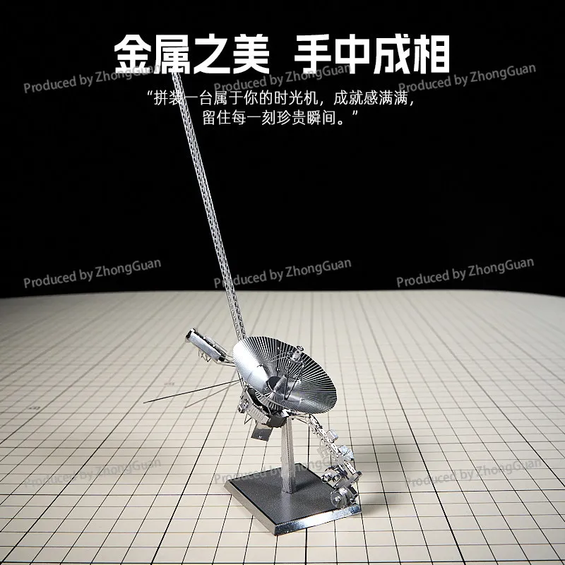 3d Metal Assembly Model Voyager Satellite Aerospace 3d Building Blocks Spaceship Space Station Puzzle Diy Kit