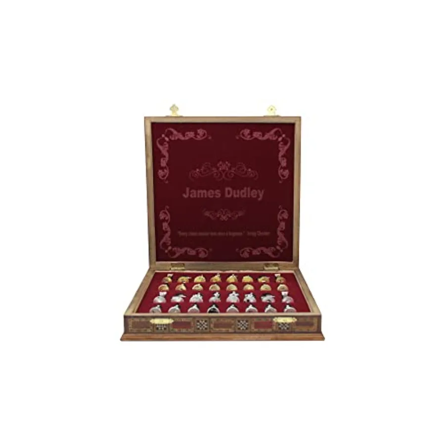 Anpassbares Luxus-Schachspiel, elegantes und personalisiertes Brettspiel für die Inneneinrichtung, ideal als Geschenk zum Vatertag, Premium-Handwerkskunst