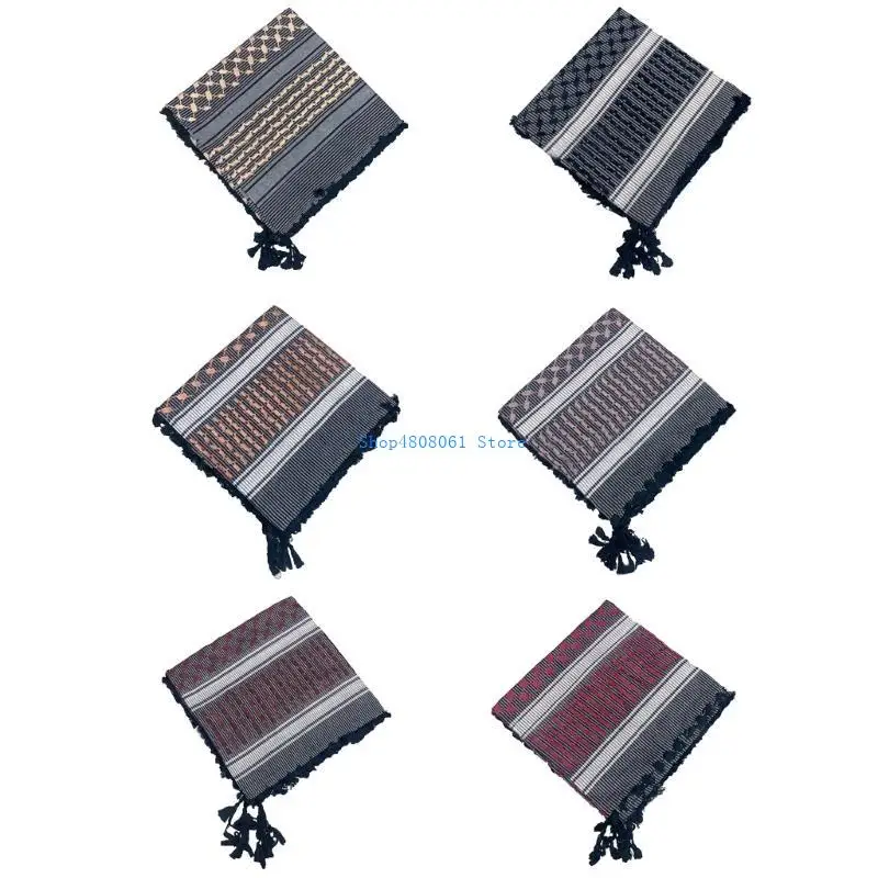 

T3LC Military Tactics Arab Scarf Shemagh Scarf Dustproof Neckwrap Arabian Headpieces