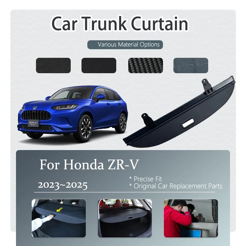 

Car Trunk Curtain Covers For Honda ZR-V ZRV RZ 2023 2024 2025 Retractable Storage Trunk Rack Partition Shelters Auto Accessories