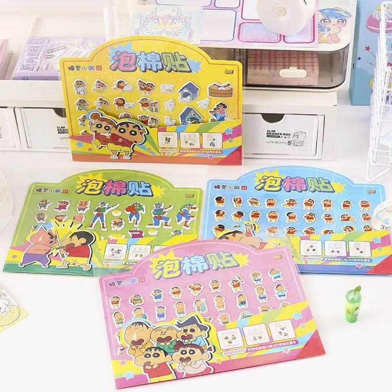 

Crayon Shin-chan Sticker Cute Cartoon Creativity Diy Foam Stickers New Exercise Hands-on Skills Reward Sticker Gifts