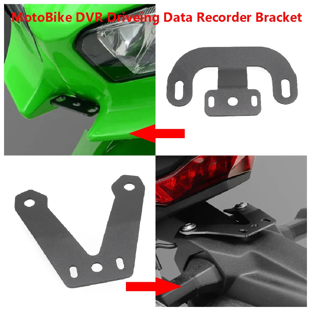 

Fit for Kawasaki Ninja 500 SE ABS KRT EX500 2026 Motorcycle Front & Rear Dash Cam DVR Data Recorder Holder Action Camera Bracket