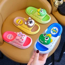 Nuove pantofole estive per bambini simpatico cartone animato dinosauro orso Trim sandali per ragazzi ragazze bagno infradito antiscivolo casa scarpe per bambini