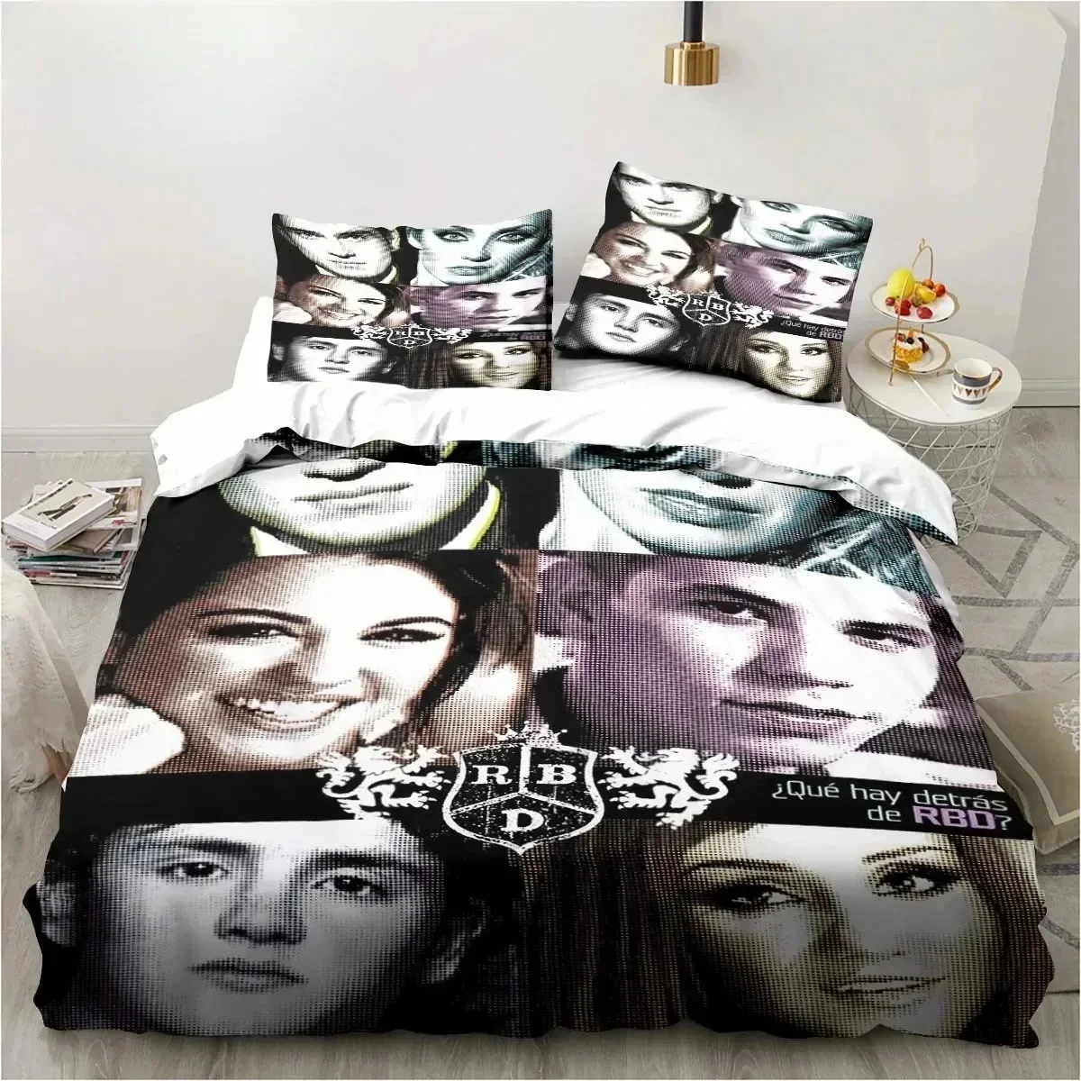 3D Print Music Band RBD Bedding Set Duvet Cover Comforter Bed Set Quilt Cover Pillowcase,King Queen Twin Size Boys Girls Adult