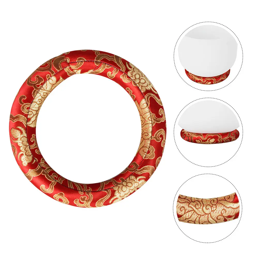 

Music Bowl Washer Large Singing Cushion Instruments Mat Dedicated Sound Pad Red Ring
