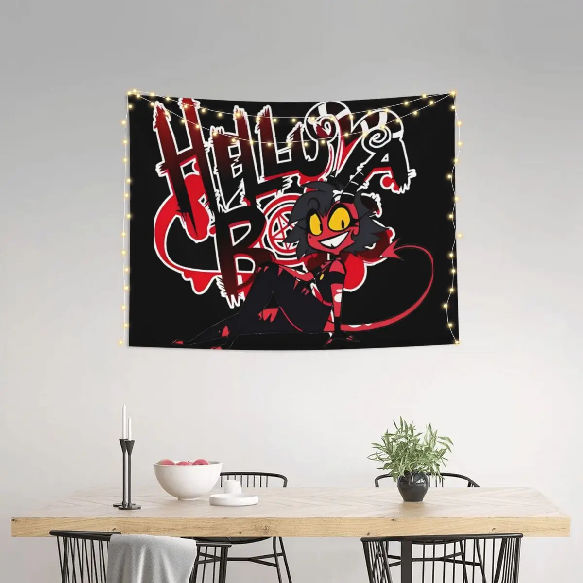 H-Helluvas Logo Boss Millie Tapestry Hippie Polyester Wall Hanging Room Decor Curtain Psychedelic Wall Tapestry