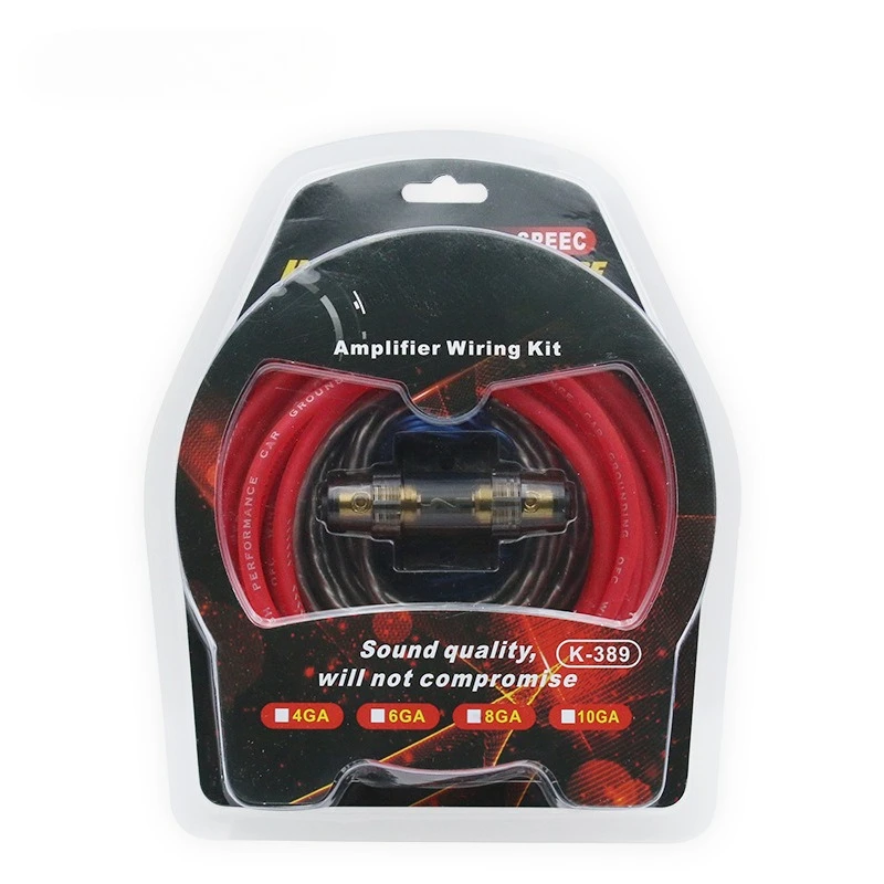 Car audio modified subwoofer modified cable 10/8/6/4GA car power amplifier cable