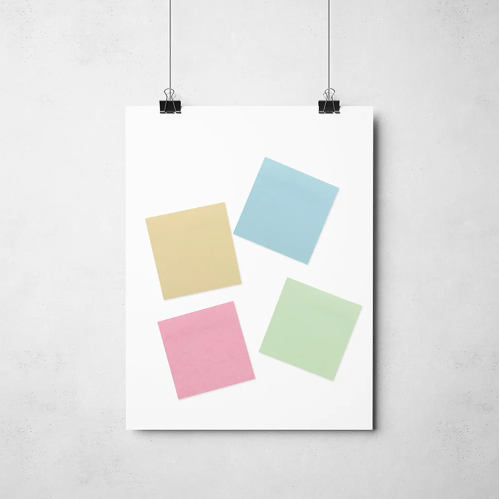 

3 Books 400 Sheets Colorful Square Thick Memo Pads Tear Off Notepad Portable Tabs Office Supplies Self Adhesive