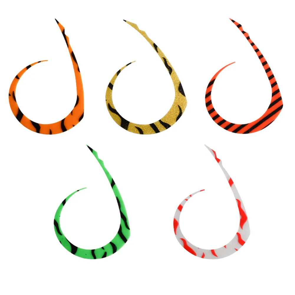 5pcs/Bag Lure Tie Colored Silicone Silk Skirt Soft Tairaba SpareTie Replacement Jig Lures Accessory