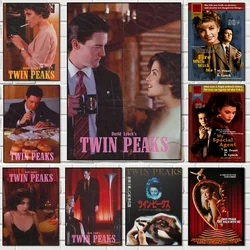 Twin Peaks TV Series Shows Poster Self-adhesive Art Waterproof Paper Sticker Coffee House Bar Room Wall Decor