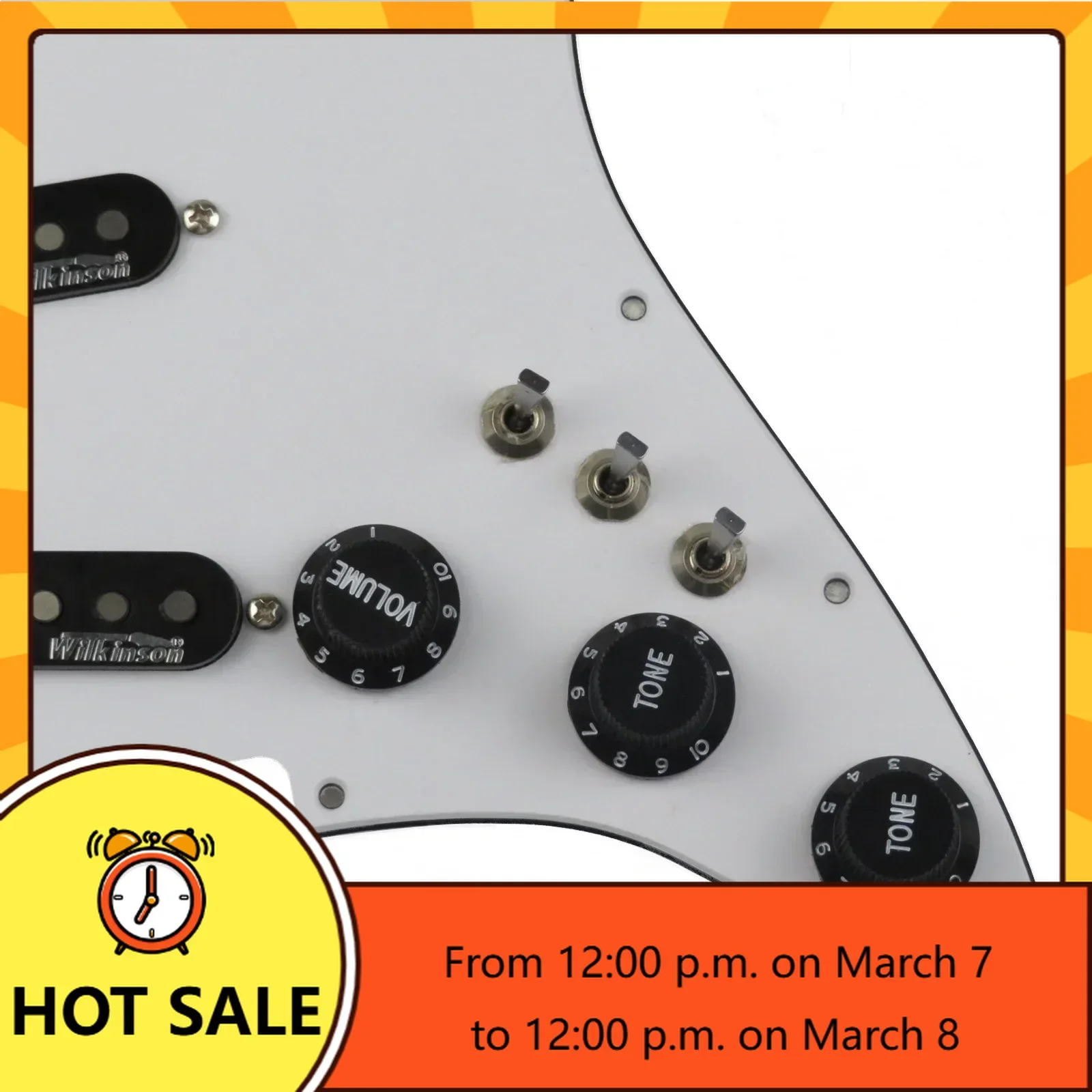 

Q-X Music Store-Prewired Pickguard 7-Way type fully loaded Wilkinson SSS Ainico 5 Single coil Pickups Set