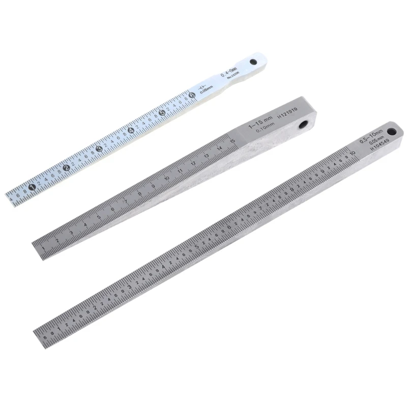 Taper Gauge Welding Feeler Wedge Gauge Hole Measure Tool 1-15mm 0.5-10mm 0.4-6mm 63HA