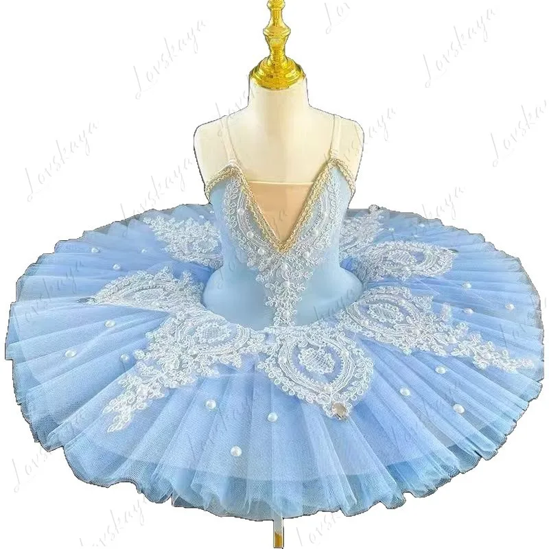 فستان باليه للأطفال، زي أداء رقص البجعة الصغيرة للفتيات، فستان توتو باليه، نمط جديد رقيق #5