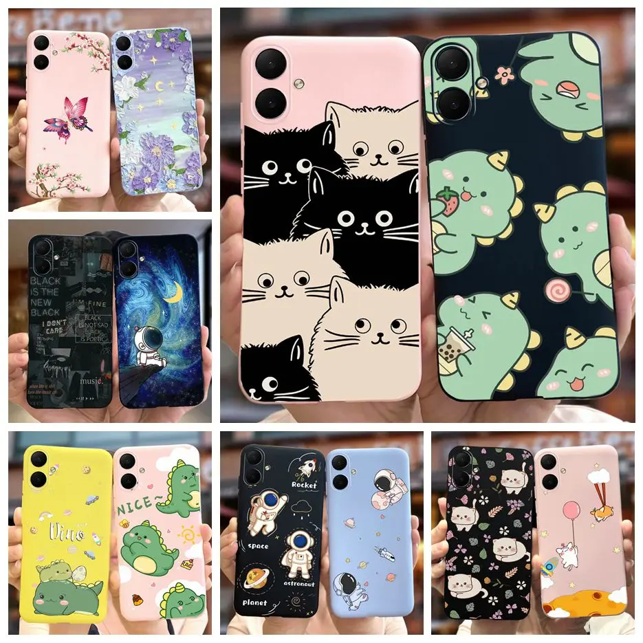 For Samsung Galaxy A05 Case SM-A055F Cute Cartoon Painted Back Cover 6.7'' Phone Case For Samsung A05 A 05 GalaxyA05 Soft Fundas