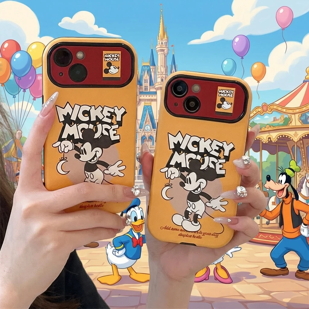 

Fun Cartoon Mickey English Design Compatible with iPhone 17 Pro Max Case 16 15 Sticker Leather 14 Soft Shell 17